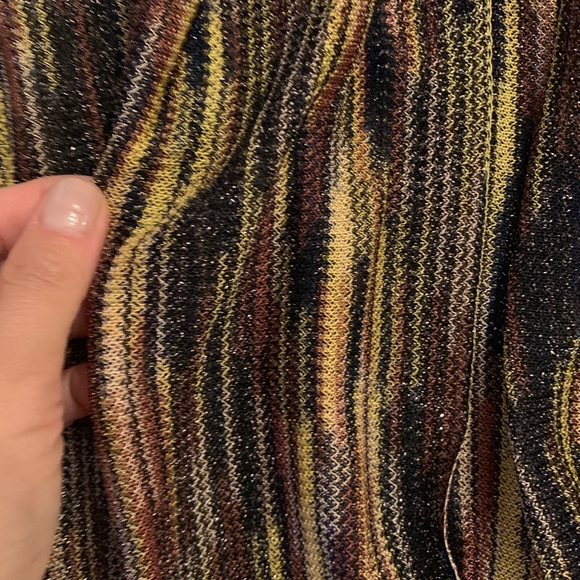 Vintage MISSONI Mare V-Neck Striped knit Kaftan Cover Up Dress Small - Picture 4 of 5